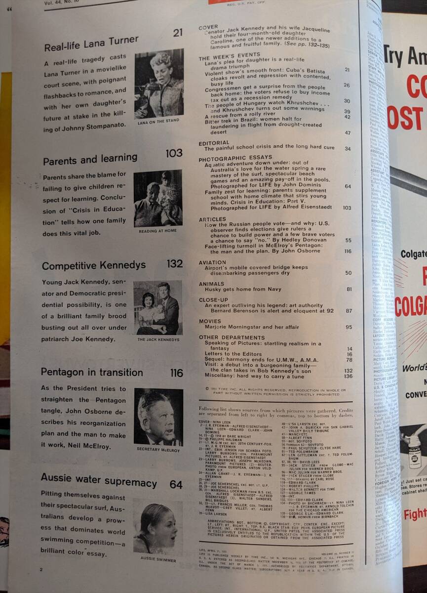 海外雑志　LIFE（ライフ） 1958年4月21日號