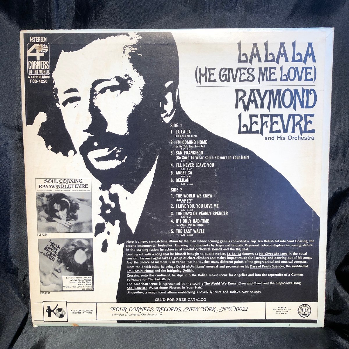 Raymond Lefevre And His Orchestra / La La La (He Gives Me Love) LP 4Corners Of The World