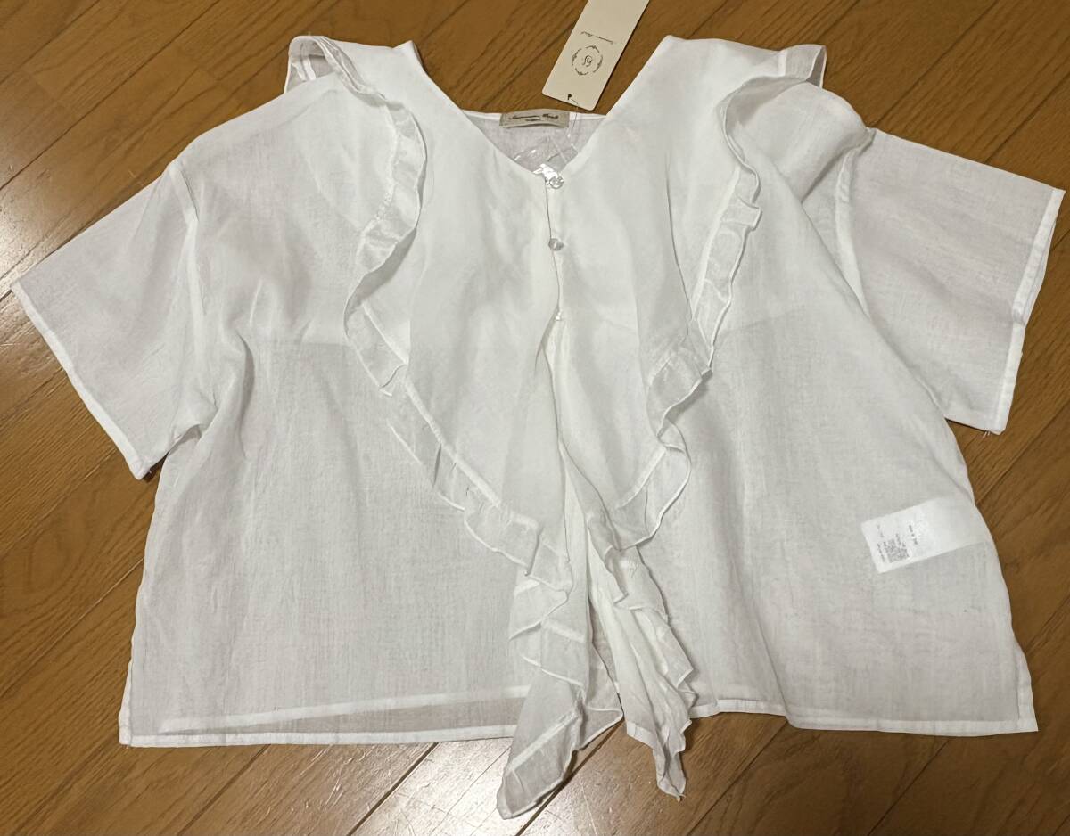 Sm2フリルブラウス白新品