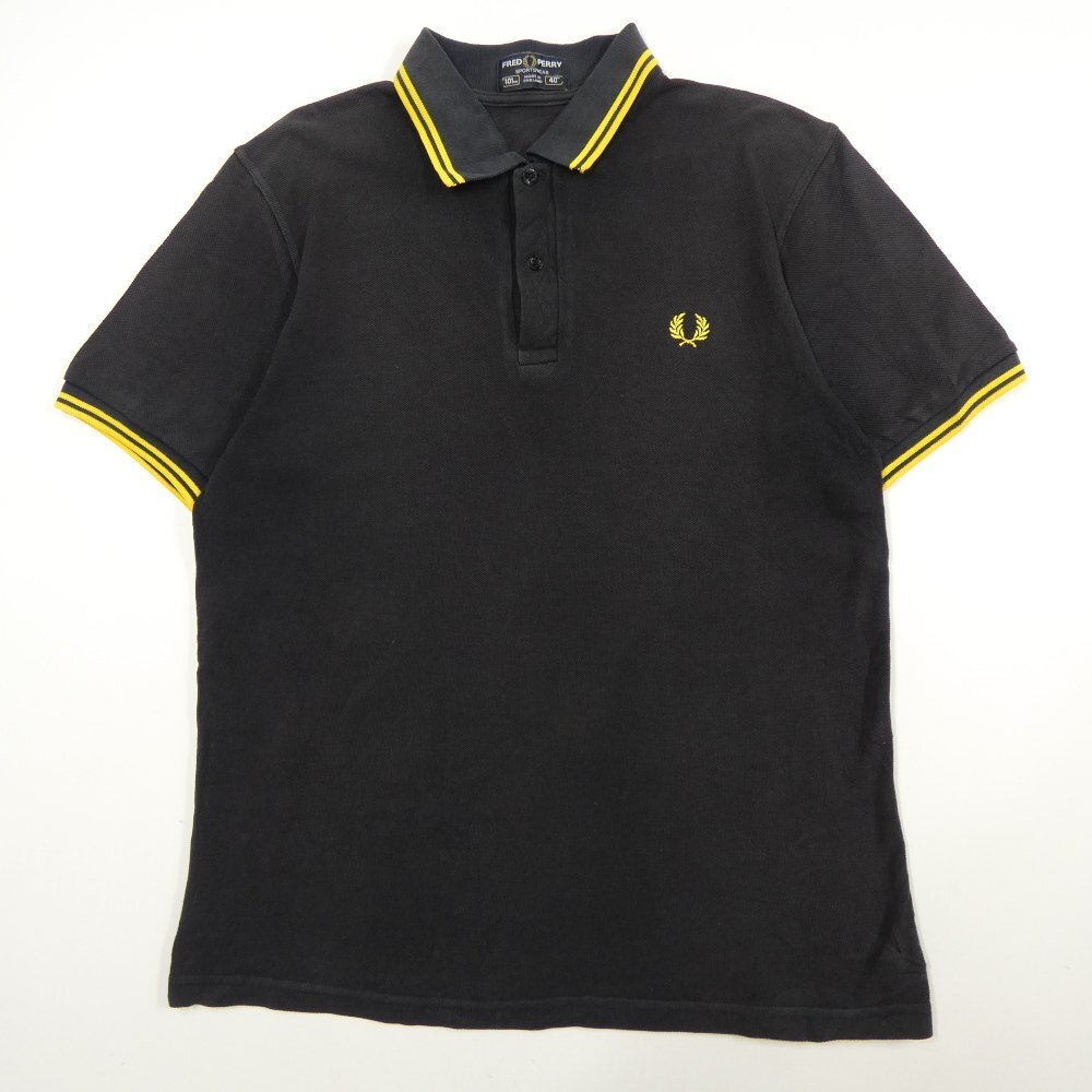 FRED PERRY フレッドペリー 半袖ポロシャツ ブラック FRED PERRY フレッドペリー 半袖ポロシャツ ブラック