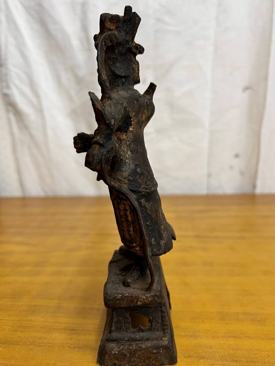 時代物 コレクター 銅像 老銅天王立像・銅毘沙門天像・銅多聞天 時代物 コレクター 銅像 老銅天王立像・銅毘沙門天像・銅多聞天