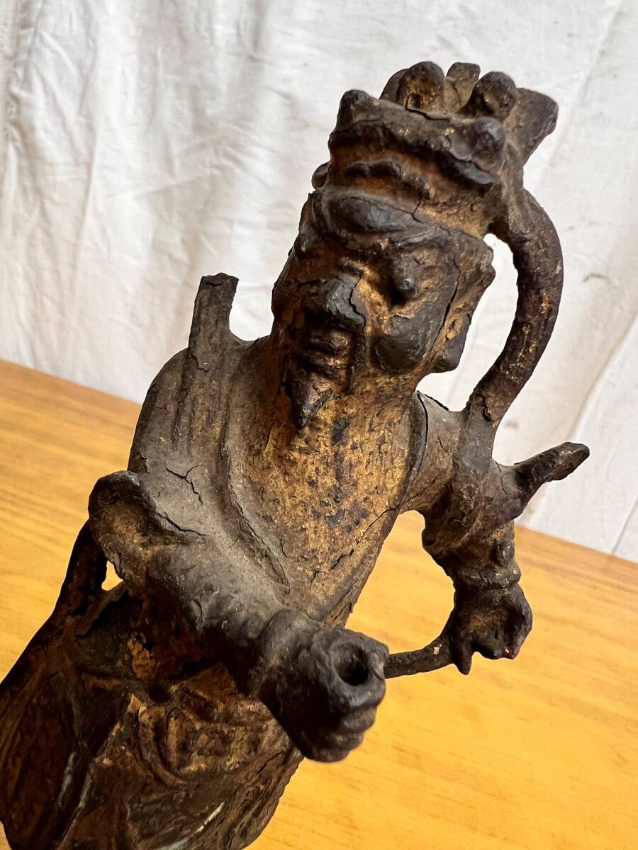 時代物 コレクター 銅像 老銅天王立像・銅毘沙門天像・銅多聞天 時代物 コレクター 銅像 老銅天王立像・銅毘沙門天像・銅多聞天
