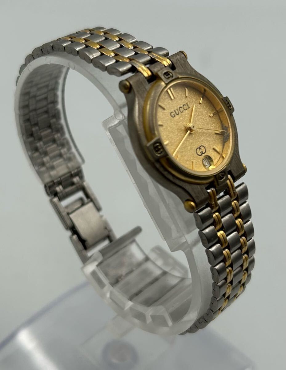 835】GUCCI グッチ 9000L ゴールド文字盤 腕時計(m3/26)(女性 835】GUCCI グッチ 9000L ゴールド文字盤 腕時計(m3/26)(女性