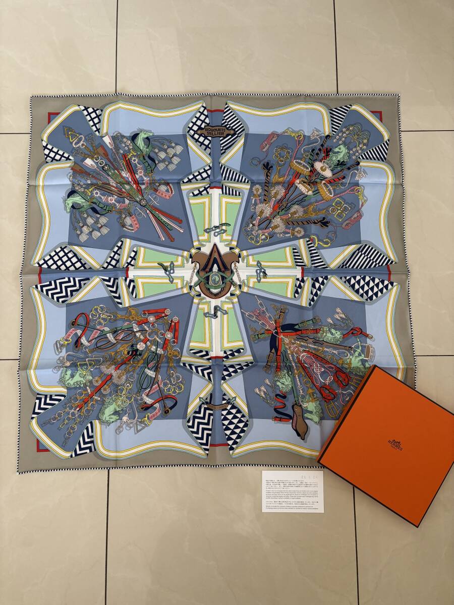 HERMES☆エルメス 未使用 カレ70 鞍職人の花束 2025春夏 マ HERMES☆エルメス 未使用 カレ70 鞍職人の花束 2025春夏 マ