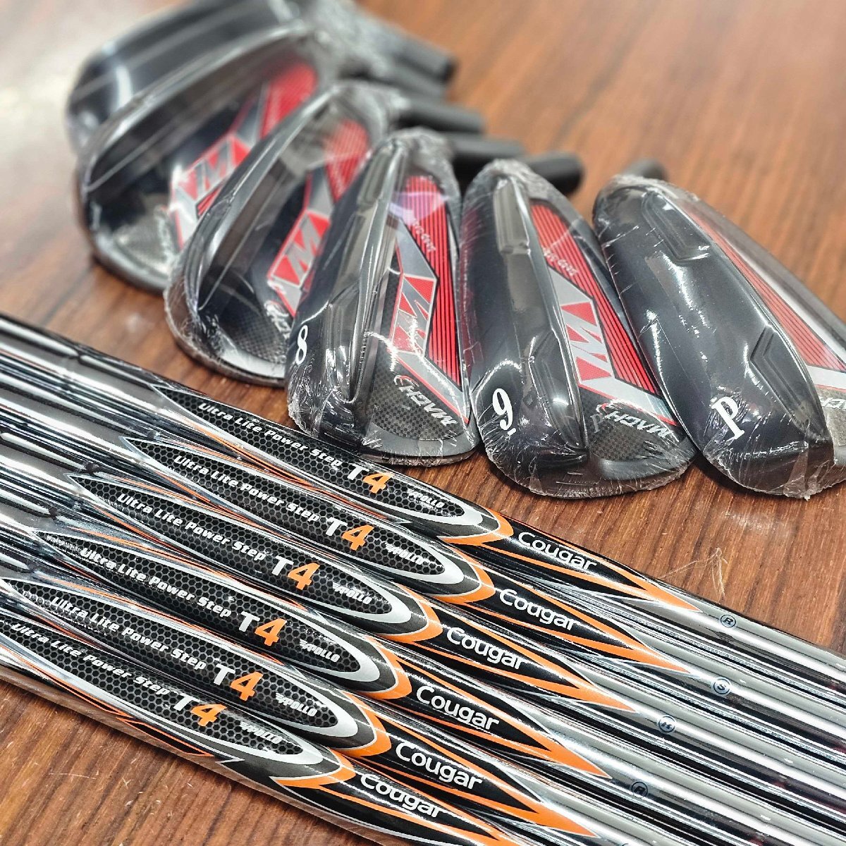 [未使用品]ワケあり 限定 MACH マッハ アイアン Cougar Ultra Lite Power Step T4 APOLLO スチールシャフト 6本セット PW #9 #8 #7 #6 #5_画像1