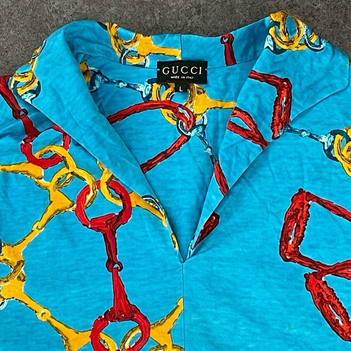 イタリア製 Vintage OLD GUCCI オールド グッチ 開襟 スキッパー イタリア製 Vintage OLD GUCCI オールド グッチ 開襟 スキッパー