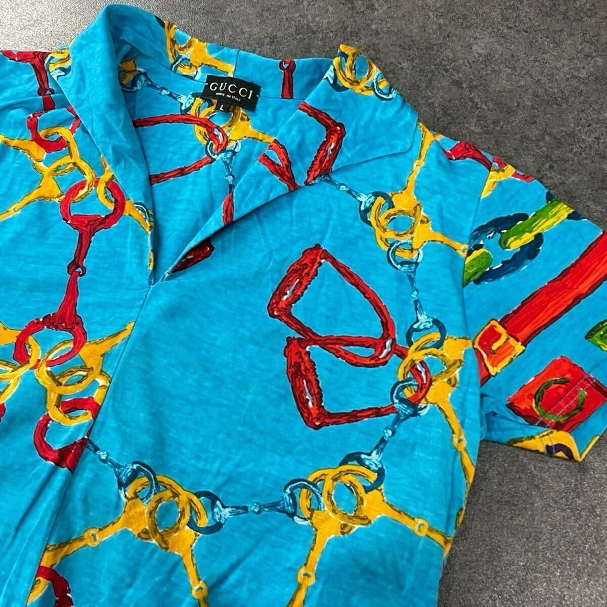 イタリア製 Vintage OLD GUCCI オールド グッチ 開襟 スキッパー イタリア製 Vintage OLD GUCCI オールド グッチ 開襟 スキッパー