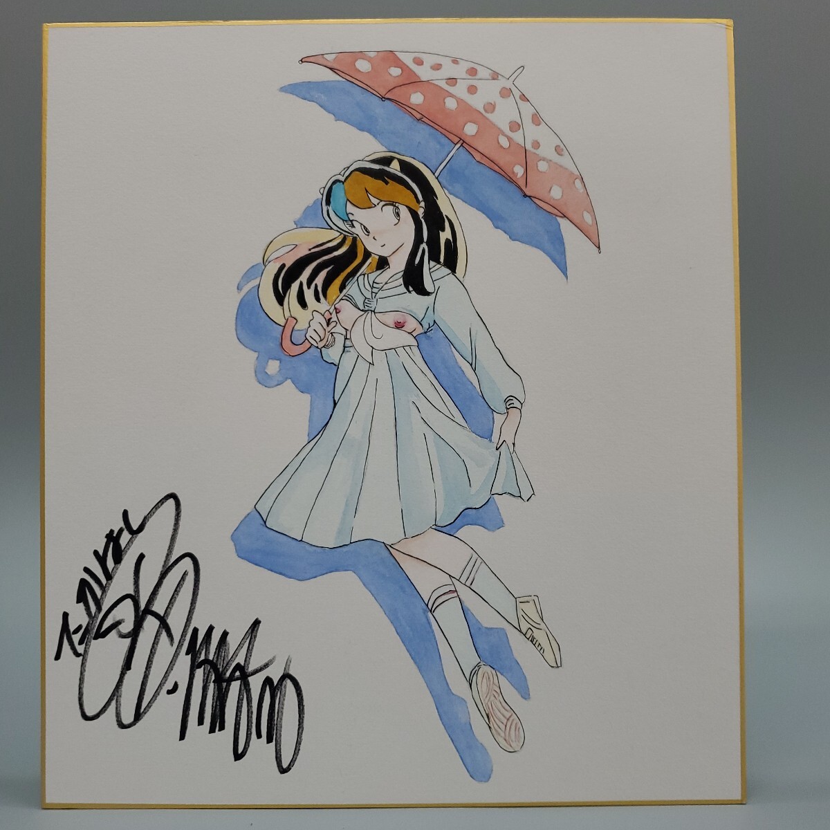 高橋留美子 うる星やつら ラムちゃん 水彩 カラー サイン 色紙 高橋留美子 うる星やつら ラムちゃん 水彩 カラー サイン 色紙