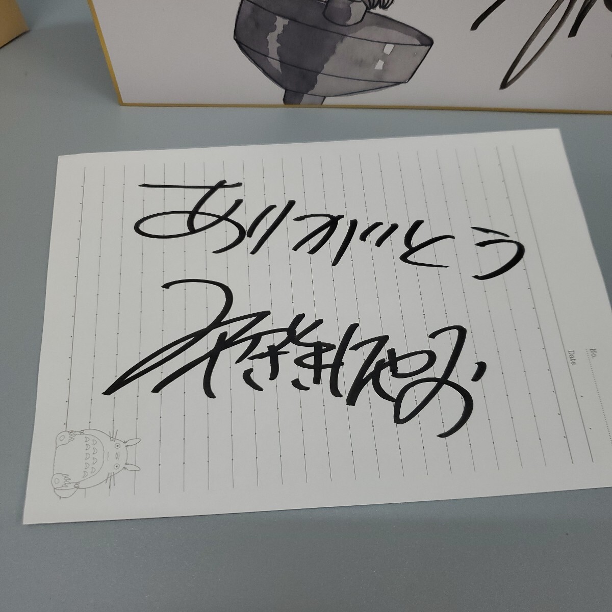 宮崎駿 となりのトトロ みやざきはやお カラー サイン 色紙 模写 宮崎駿 となりのトトロ みやざきはやお カラー サイン 色紙 模写