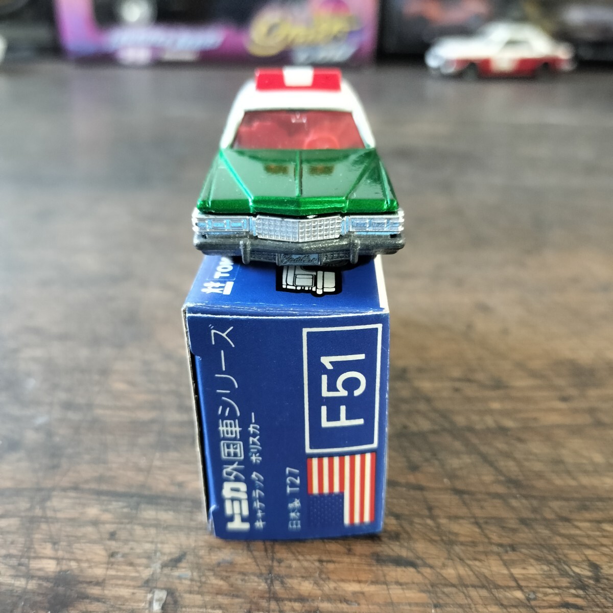 1円〜スタート☆トミカ青箱F51キャデラック ポリスカー 1円〜スタート☆トミカ青箱F51キャデラック ポリスカー