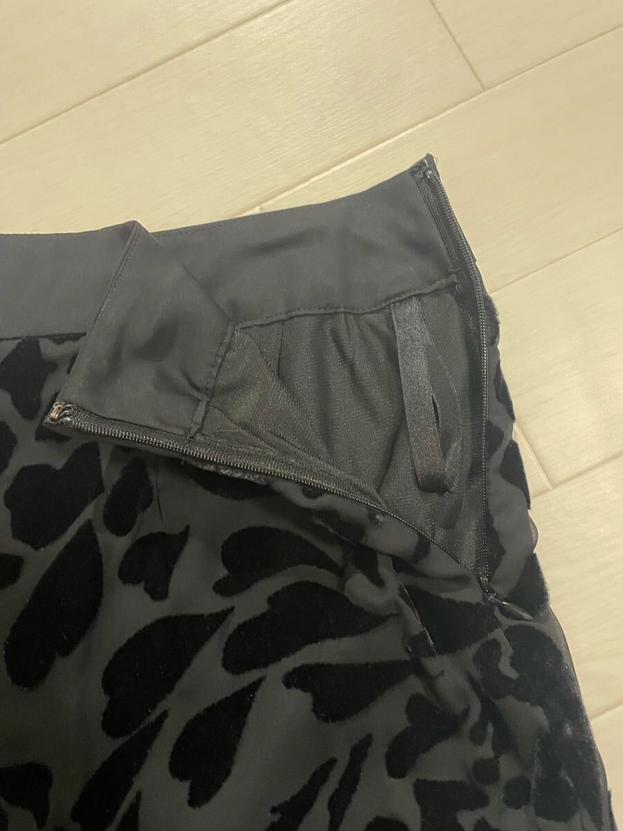 NERO ネロ センソユニコ シアー フレア スカート ハート ブラック size38 商品番号YS0783_画像6