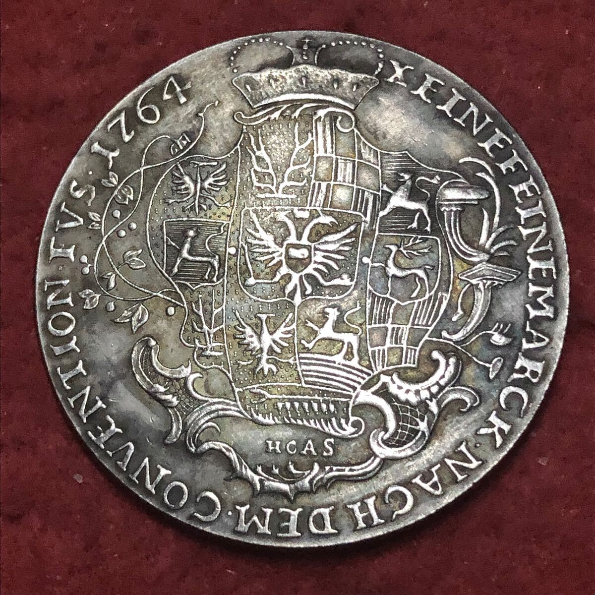 外国古銭 ドイツ ザクセン 1764年銘 ターラー大型銀貨 古銭 超 外国古銭 ドイツ ザクセン 1764年銘 ターラー大型銀貨 古銭 超