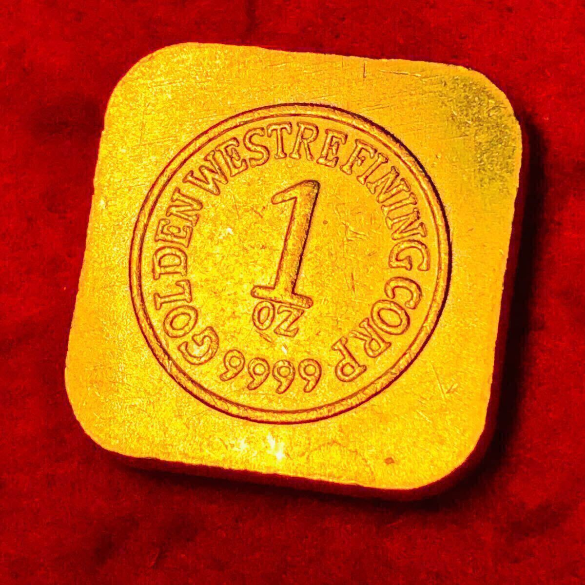 外国古銭 Golden West オーストラリア 四角金貨 旭日 外国古銭 Golden West オーストラリア 四角金貨 旭日