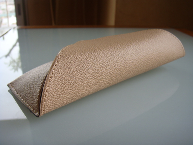 ◆ CURIOSITE＆B キュリオジテ メガネケース サングラスケース レザー調 タンカラー スミス デルフォニックス 眼鏡 めがね レターパック発_画像6