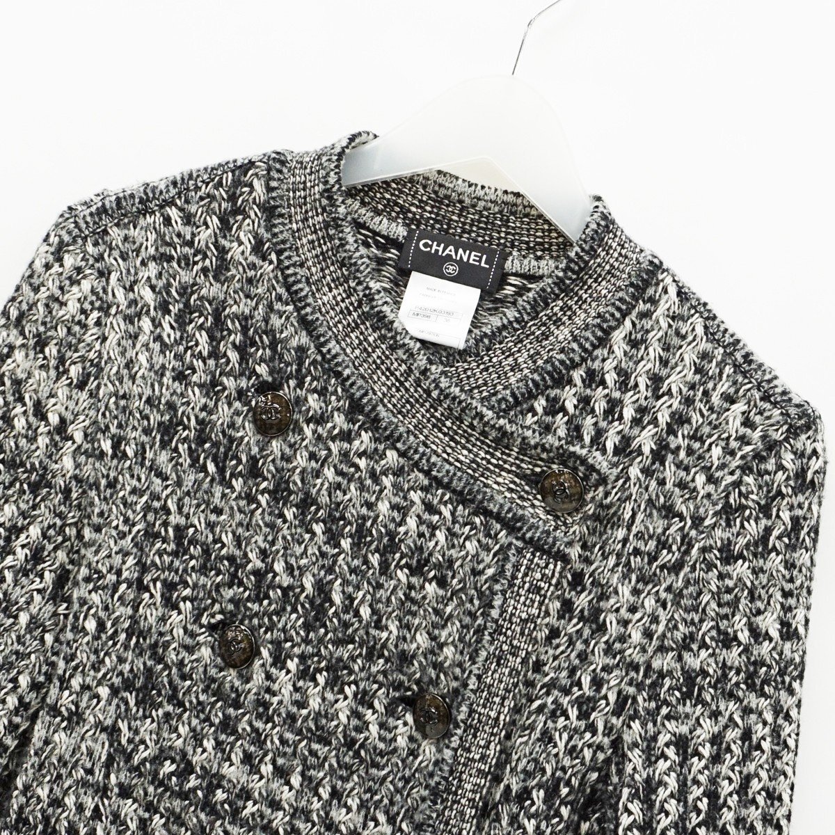 Yahoo!オークション - 美品【CHANEL シャネル】ニット ジャケット 38 Yahoo!オークション - 美品【CHANEL シャネル】ニット ジャケット 38