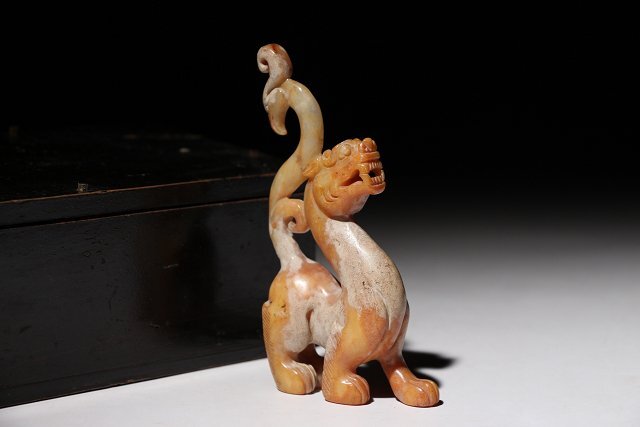 ☆撫子☆和田玉貔貅 高さ約9.5cm (検)瑞獣 神獣 鳳凰 古玉彫刻 ☆撫子☆和田玉貔貅 高さ約9.5cm (検)瑞獣 神獣 鳳凰 古玉彫刻