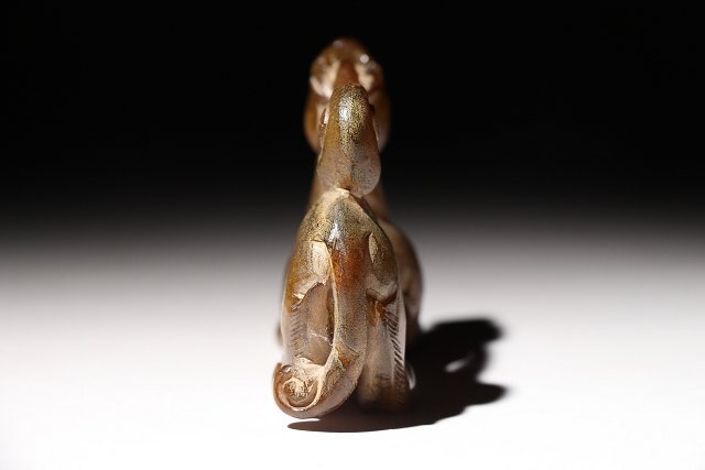 ☆撫子☆和田玉貔貅 全長約8.5cm (検)瑞獣 神獣 古玉彫刻 置物 ☆撫子☆和田玉貔貅 全長約8.5cm (検)瑞獣 神獣 古玉彫刻 置物