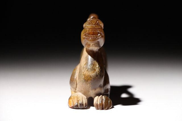 ☆撫子☆和田玉貔貅 全長約8.5cm (検)瑞獣 神獣 古玉彫刻 置物 ☆撫子☆和田玉貔貅 全長約8.5cm (検)瑞獣 神獣 古玉彫刻 置物