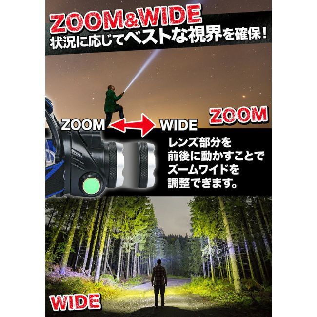 【驚異の照射力！LEDヘッドライト】アウトドア 釣り 登山 防災 作業(yè)燈 LED ヘッドライト LEDヘッドランプ 充電 防水 ライト 人気 おすすめ