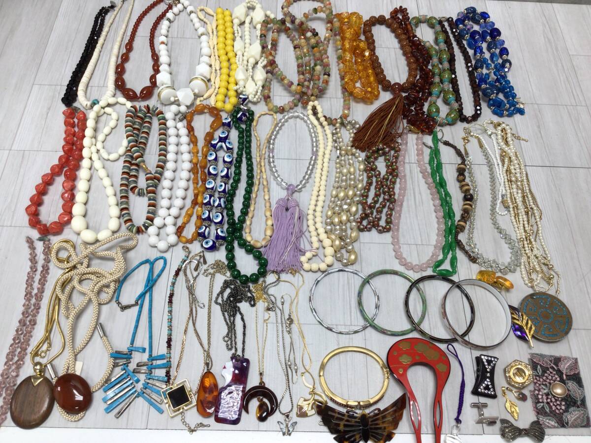 【正規販売店】 1160A□アクセサリー大量おまとめ ネックレス/数珠/ブレスレット アクセサリー