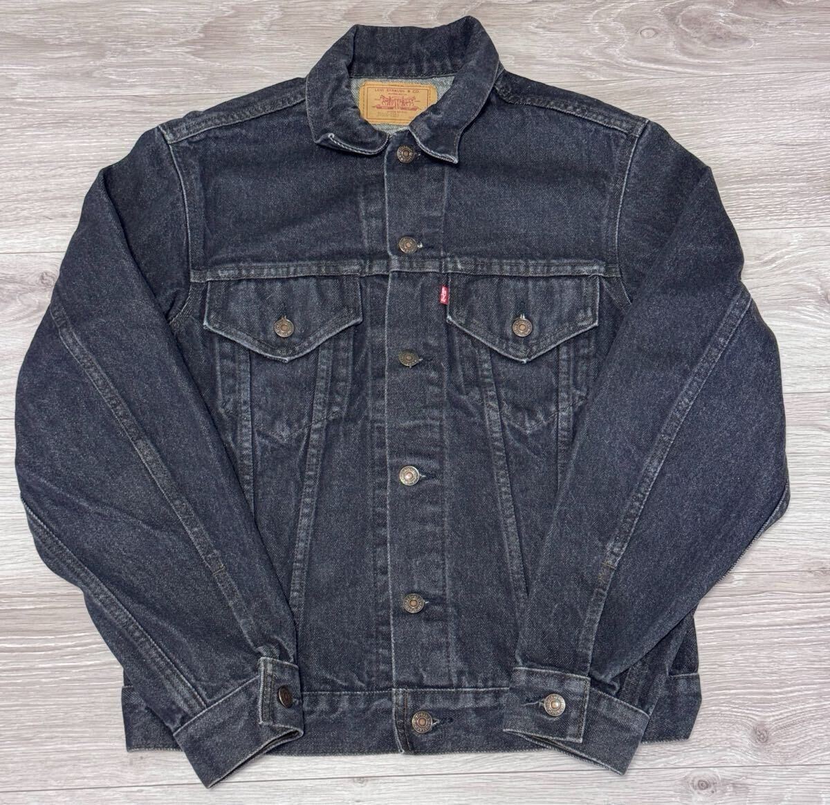 1.2wash 80s usa製 サイズ38 70506-0259 先染め ブラックデニム 1.2wash 80s usa製 サイズ38 70506-0259 先染め ブラックデニム