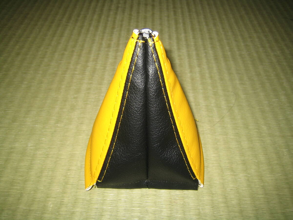 ホンダビート＊シフトブーツ＊サイドブレーキブーツ＊グリップカバー３點セット＊自作品＊イエロー/ブラックtypeC