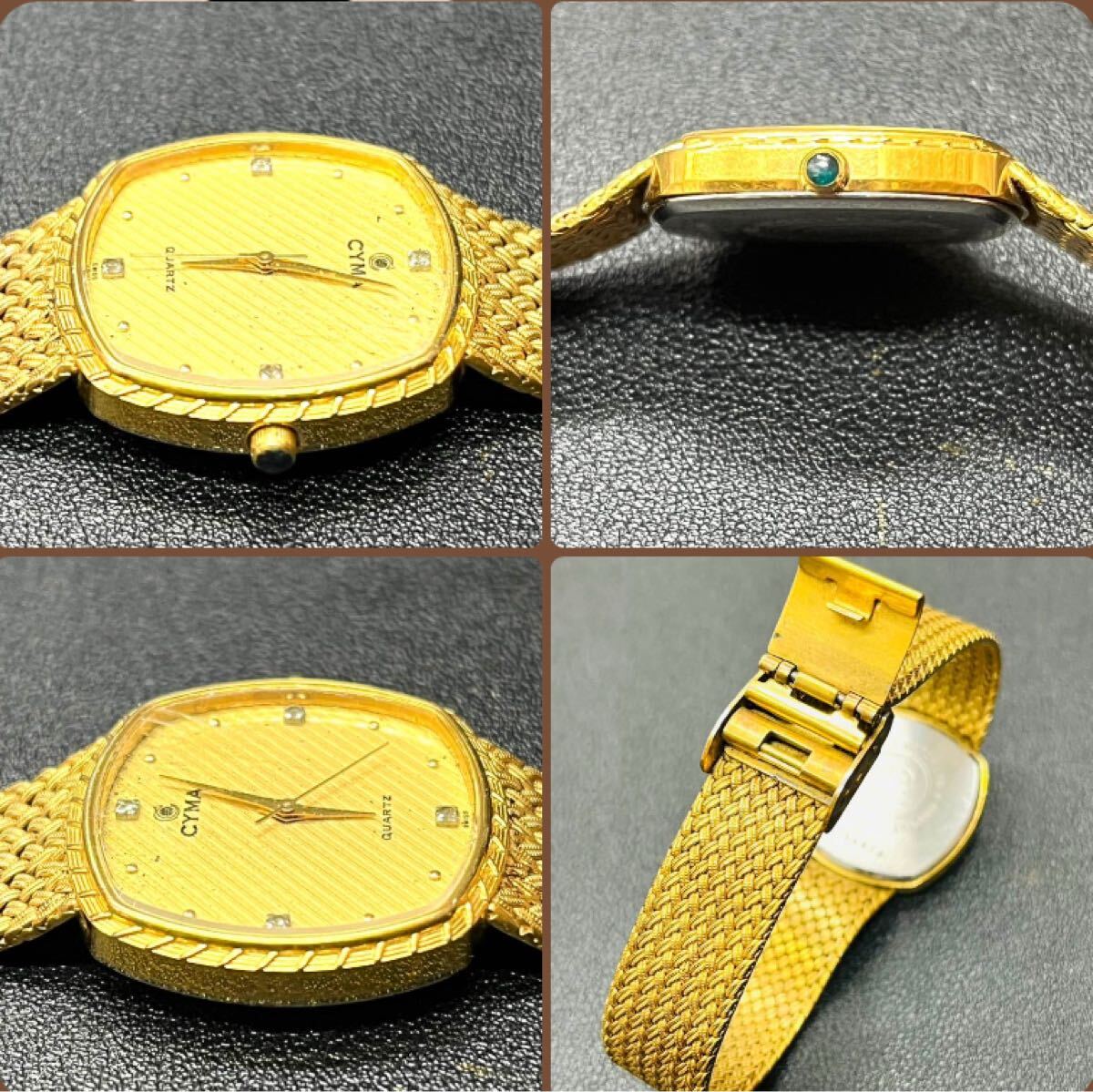 ◎1円◎ 稼働品 CYMA シーマ 天然ダイヤ 4P アナログ腕時計 ◎1円◎ 稼働品 CYMA シーマ 天然ダイヤ 4P アナログ腕時計