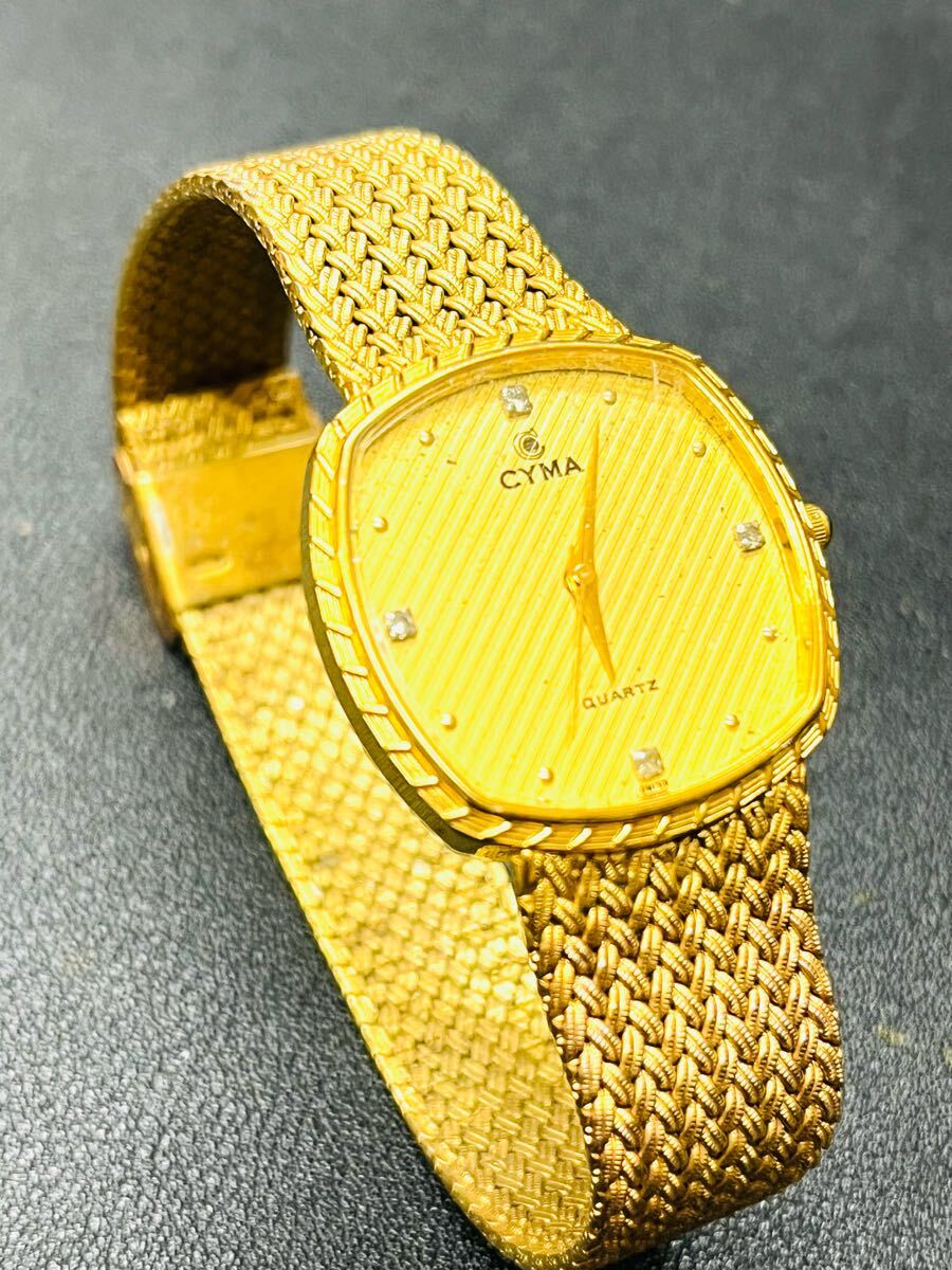 ◎1円◎ 稼働品 CYMA シーマ 天然ダイヤ 4P アナログ腕時計 ◎1円◎ 稼働品 CYMA シーマ 天然ダイヤ 4P アナログ腕時計