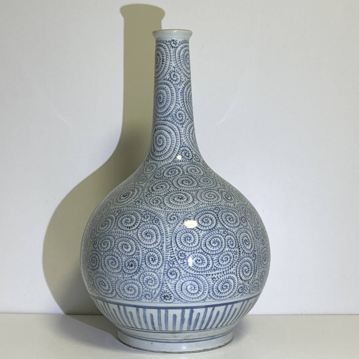 時代物 古伊万里 伊万里 有田焼 染付 印判 ベロ藍 蛸唐草模様 壺 時代物 古伊万里 伊万里 有田焼 染付 印判 ベロ藍 蛸唐草模様 壺