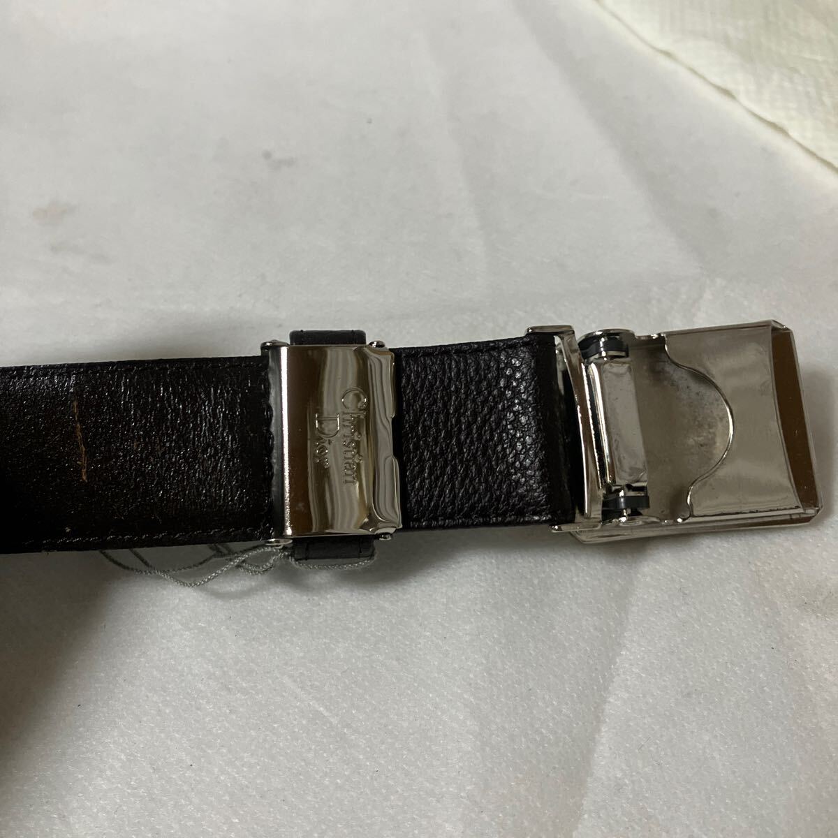美品】ChristianDior ディオール ベルト 牛革 レザー ブラウン系 美品】ChristianDior ディオール ベルト 牛革 レザー ブラウン系