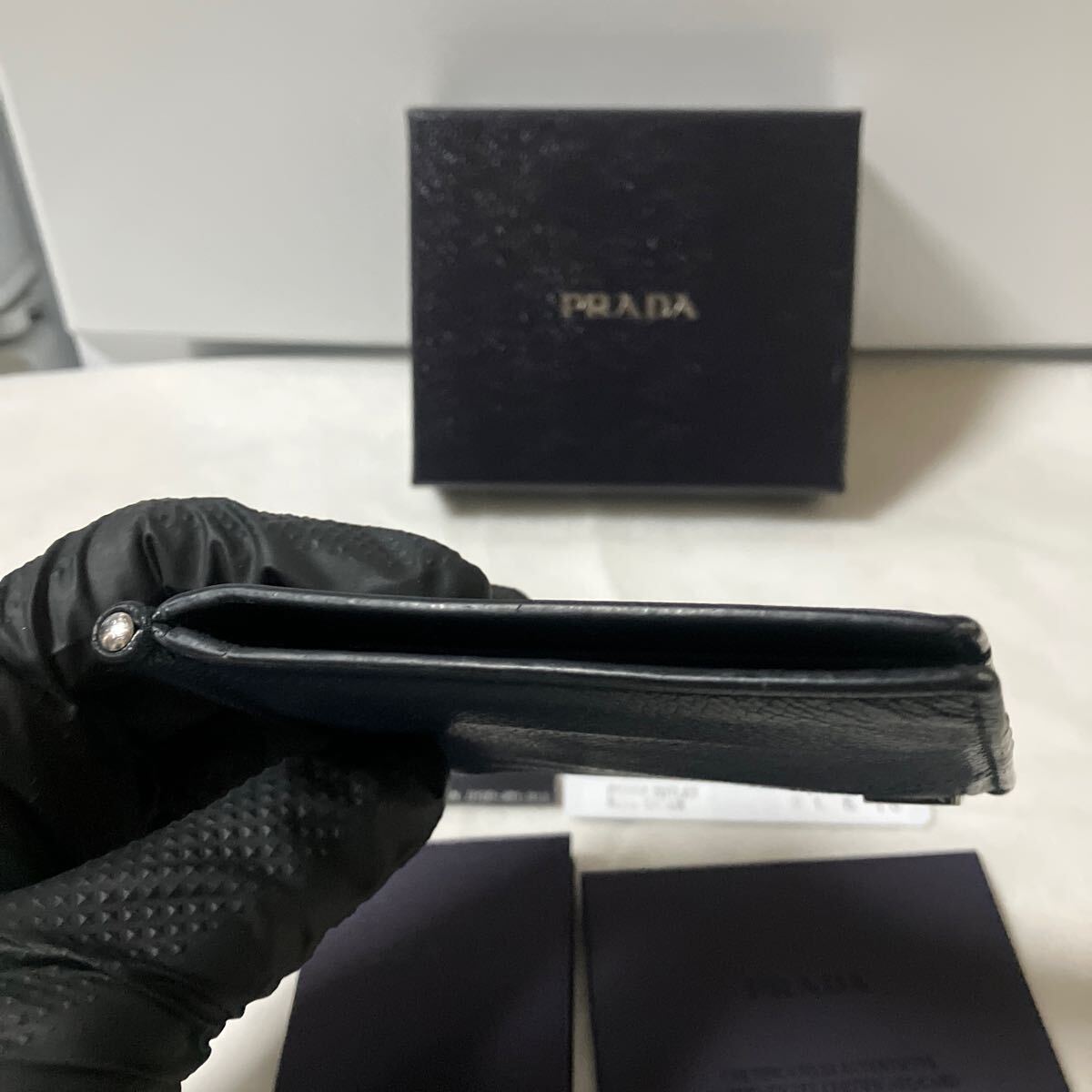 良品】 PRADA プラダ マネークリップ カードケース サフィアーノ 良品】 PRADA プラダ マネークリップ カードケース サフィアーノ