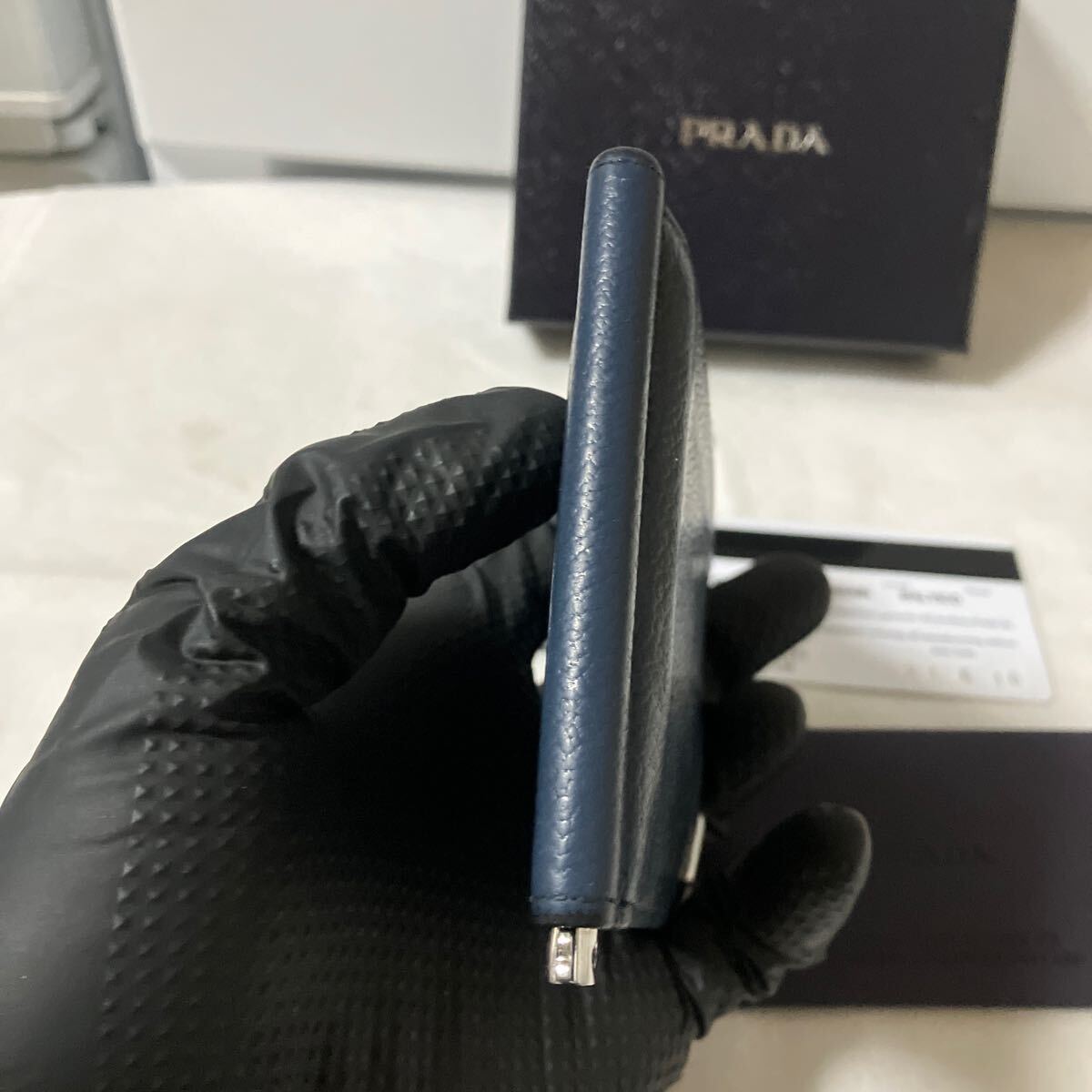 良品】 PRADA プラダ マネークリップ カードケース サフィアーノ 良品】 PRADA プラダ マネークリップ カードケース サフィアーノ