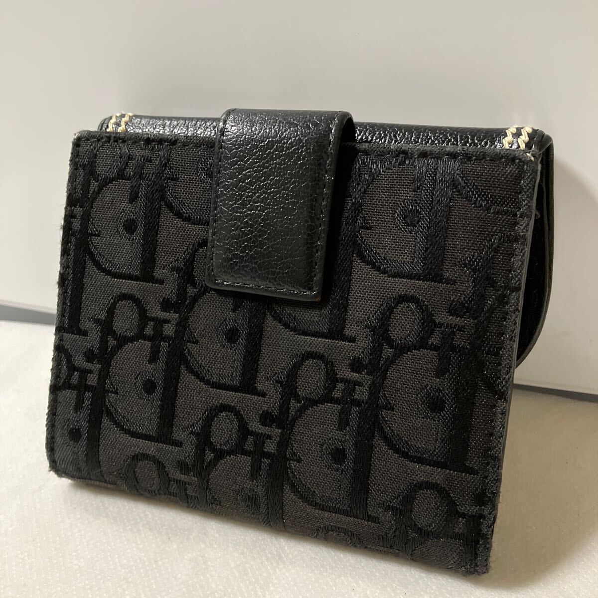 希少・美品】 Christian Dior ディオール 折り財布 サドル 希少・美品】 Christian Dior ディオール 折り財布 サドル