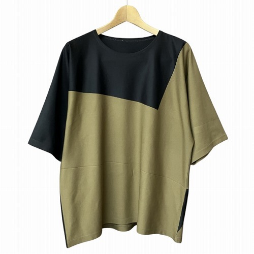 イッセイミヤケメン ISSEY MIYAKE MEN IM MEN アイムメン 22SS JERSEY Tシャツ 半袖 茶 黒 ブラウン ブラック サイズ3 L位 LA21JK154 メン