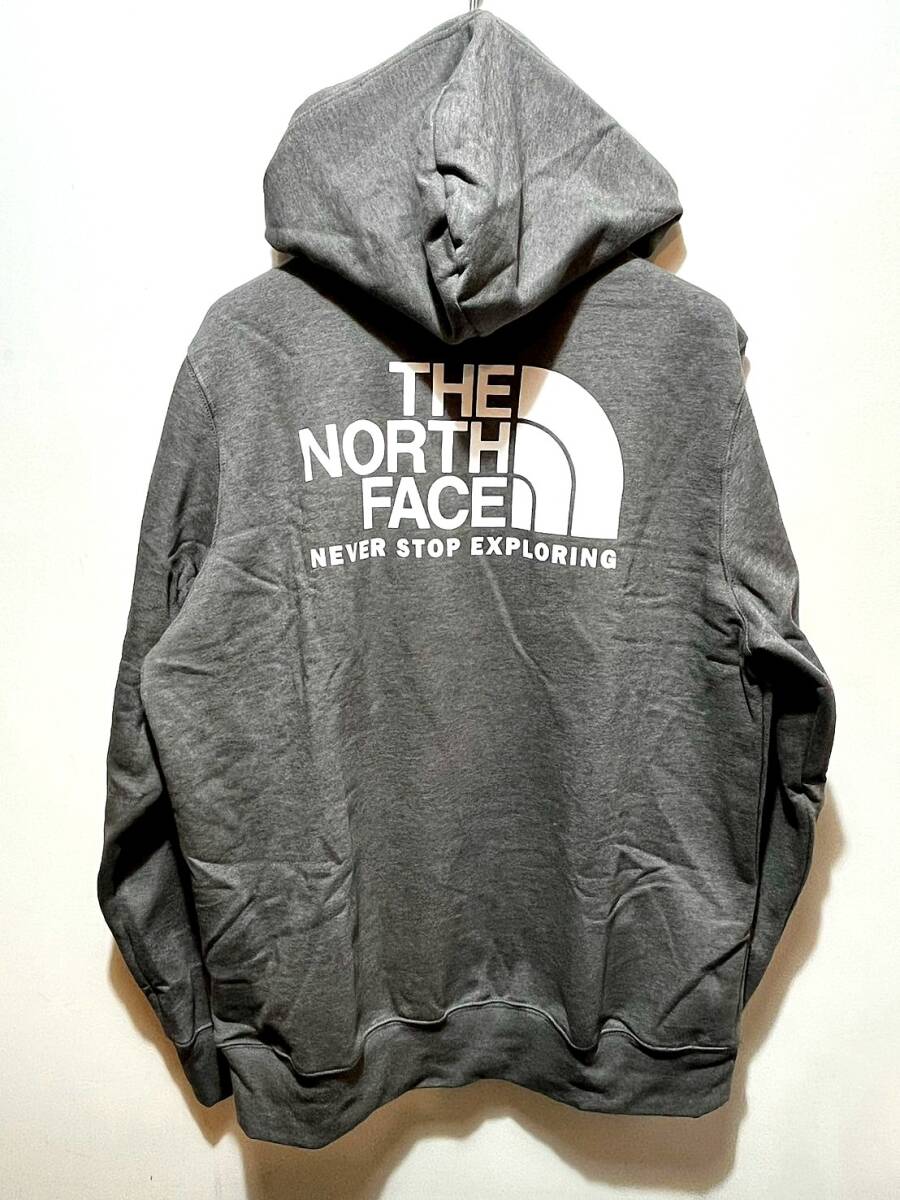 新品 正規(guī)品 USA限定 The North Face ノースフェイス US-L バックプリント ハーフドームロゴ フーディー Grey スウエットパーカー