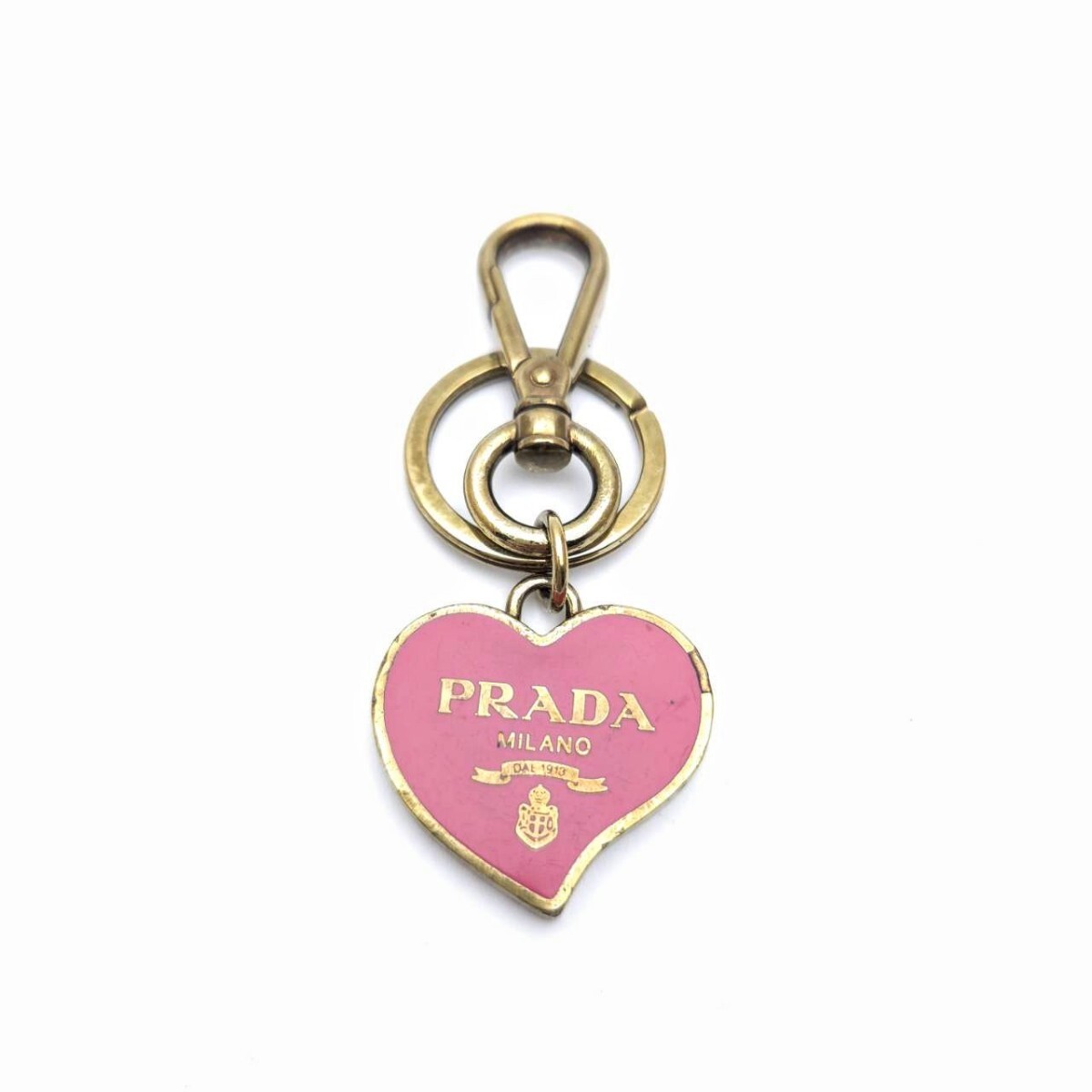 キーホルダー キーリング キーフック プラダ ハート PRADA