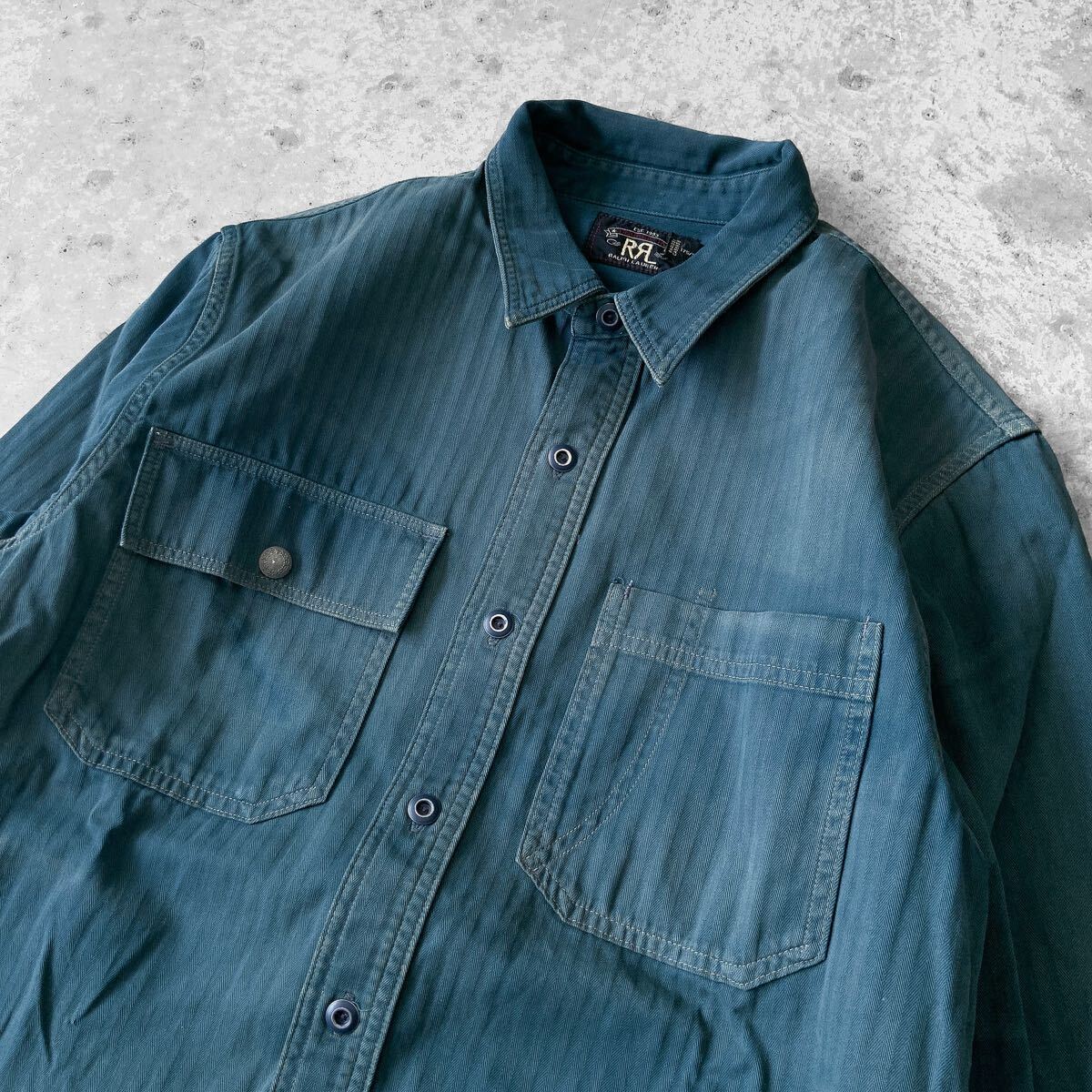 Mサイズ 24FW RRL ガーメントダイド ヘリンボーン ツイル ワーク Mサイズ 24FW RRL ガーメントダイド ヘリンボーン ツイル ワーク