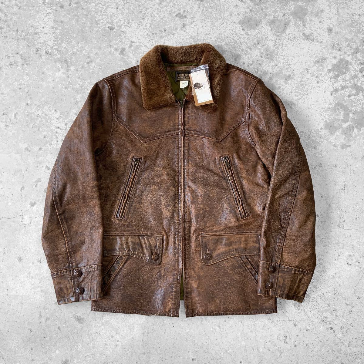 Sサイズ 24FW RRL シアリングカラー レザー カーコート ダブル Sサイズ 24FW RRL シアリングカラー レザー カーコート ダブル