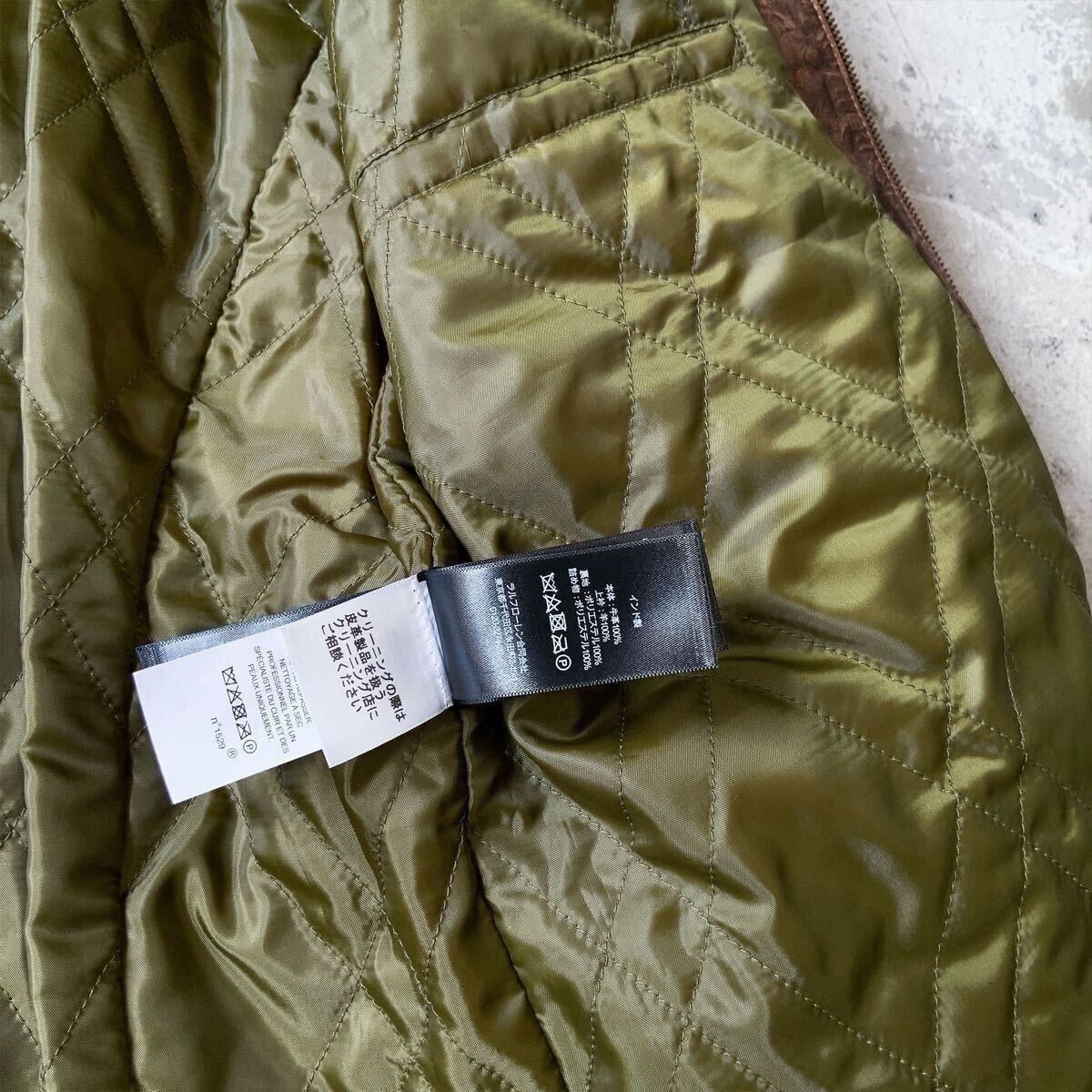 Sサイズ 24FW RRL シアリングカラー レザー カーコート ダブル Sサイズ 24FW RRL シアリングカラー レザー カーコート ダブル