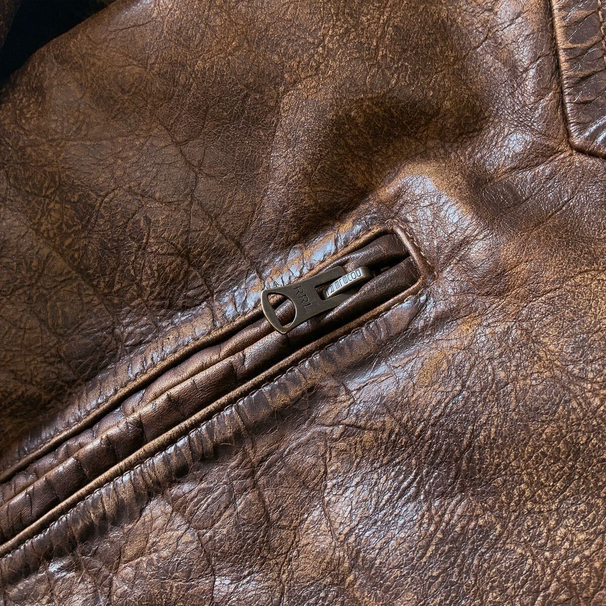 Lサイズ 24FW RRL シアリングカラー レザー カーコート ダブル Lサイズ 24FW RRL シアリングカラー レザー カーコート ダブル