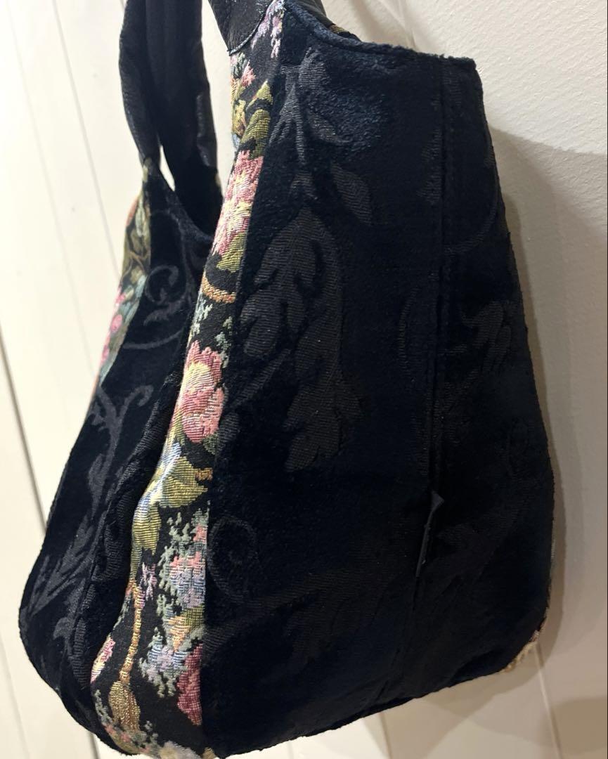 シンクビー Think Bee バッグ ハンドバッグ 花柄 ブラック シンクビー Think Bee バッグ ハンドバッグ 花柄 ブラック
