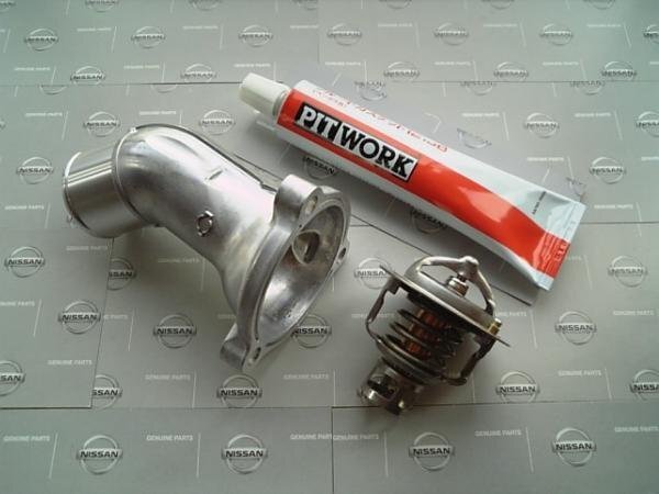 日産純正 R34 スカイライン GT-R ウオーターインレット＋サーモセット GTR RB26 nismo AUTECH