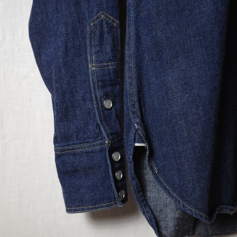 Lee RIDER SHIRT LM6455 デニムシャツ 14 / インディゴ 50s ビンテージ 復刻 レプリカ マチ ミミ付き セルビッジ
