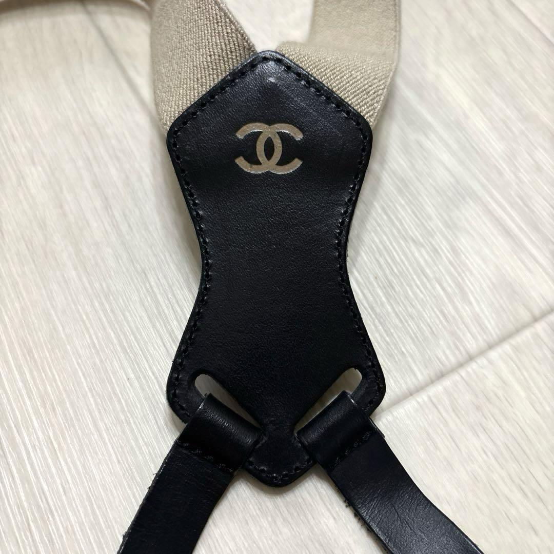 希少】CHANEL シャネル ココマーク ロゴ サスペンダー 希少】CHANEL シャネル ココマーク ロゴ サスペンダー