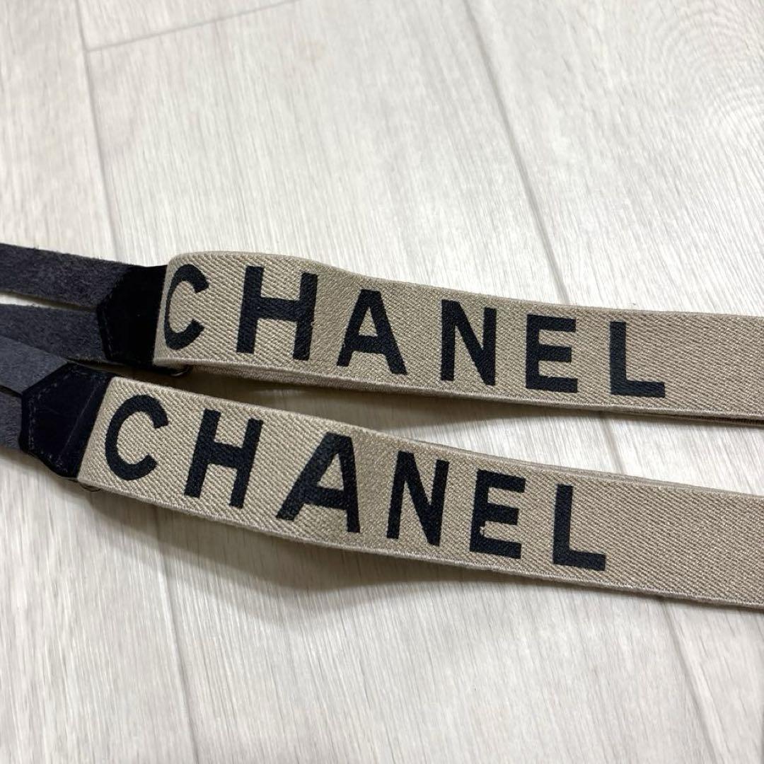 希少】CHANEL シャネル ココマーク ロゴ サスペンダー 希少】CHANEL シャネル ココマーク ロゴ サスペンダー