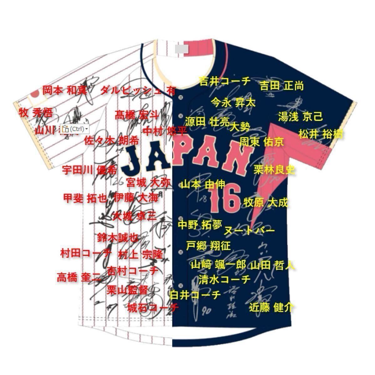 非売品 WBC2023 日本代表 #16 大谷翔平 全選手サインプリント 非売品 WBC2023 日本代表 #16 大谷翔平 全選手サインプリント