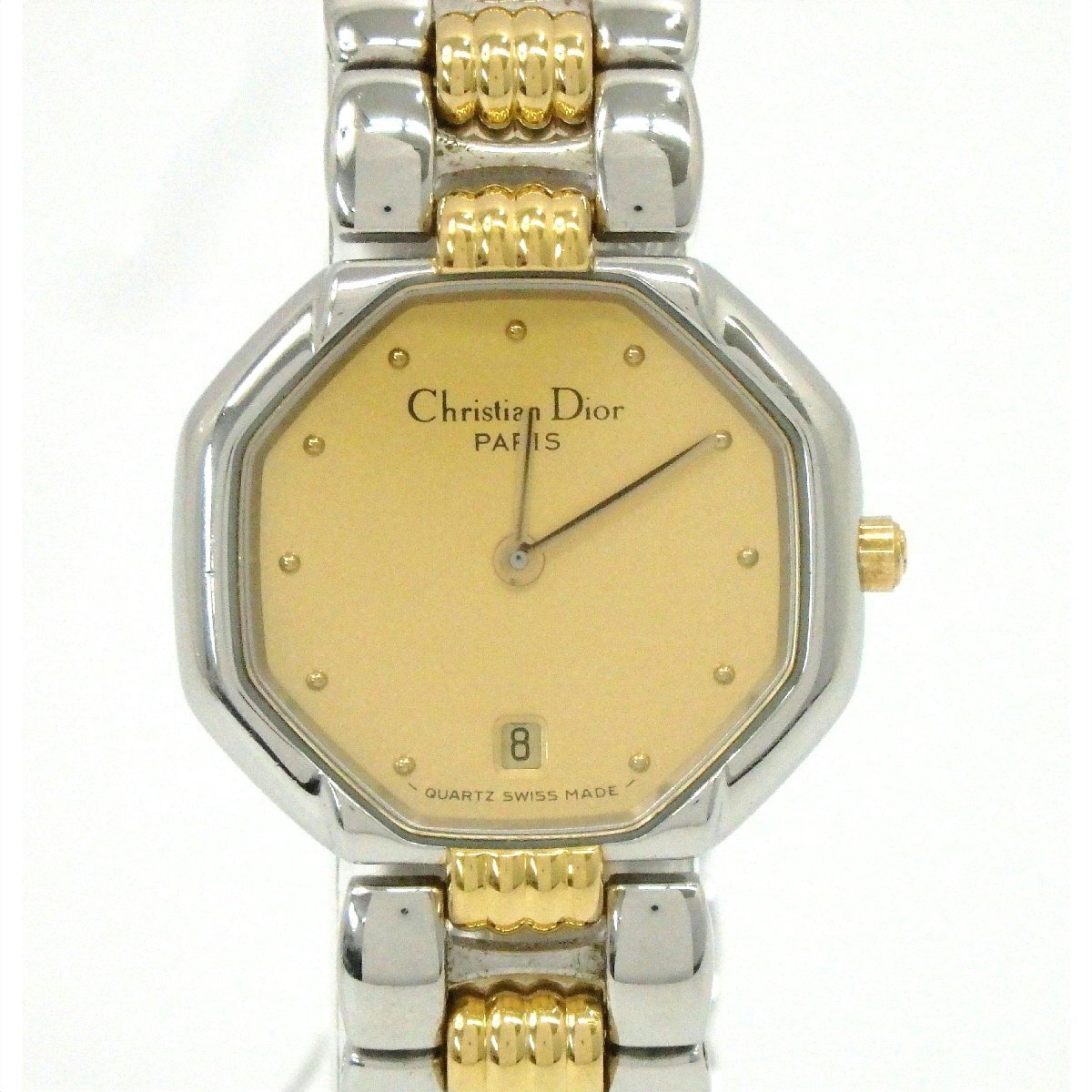 1円【一般中古】Christian Dior オクタンゴ デイト クォーツ 1円【一般中古】Christian Dior オクタンゴ デイト クォーツ