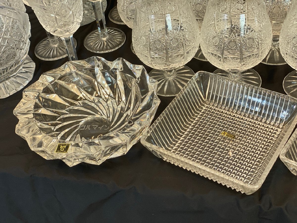 特価ブランド クリスタルガラス 中古品 まとめ売り HOYA ボヘミア セット 工芸品