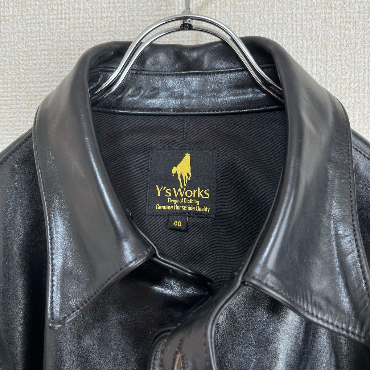 美品】Y's Works レザーカーコート ブラック 40 馬革|Yahoo 美品】Y's Works レザーカーコート ブラック 40 馬革|Yahoo