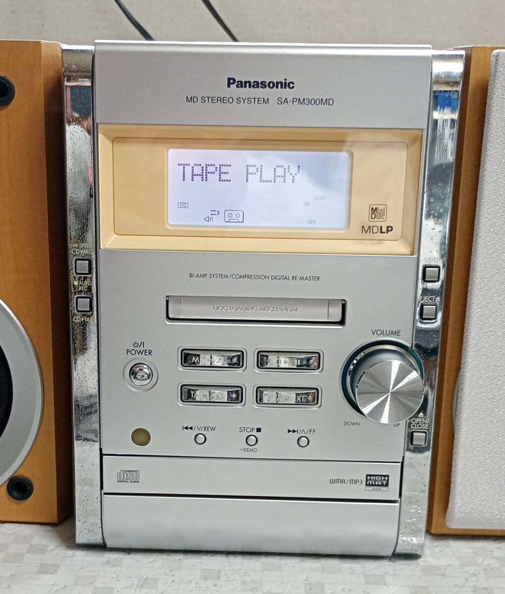 Panasonic SA-PM300MD CD/MD/カセット/ラジオ 動作OK Panasonic パナソニック SA-PM300MD CD/MD/カセットテープコンポ